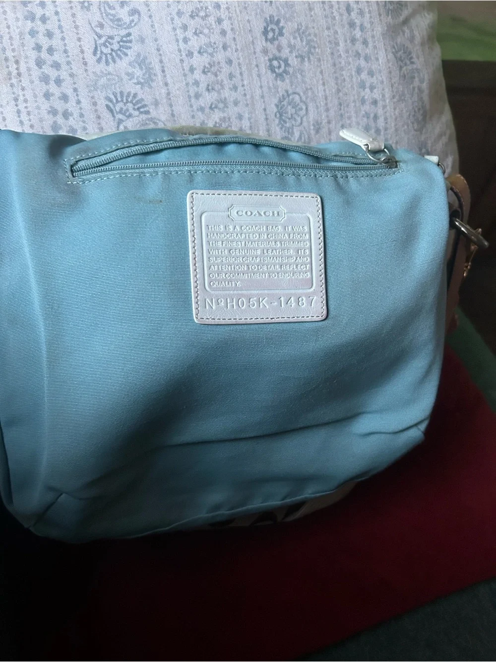 Vintage coach signature buckle bag